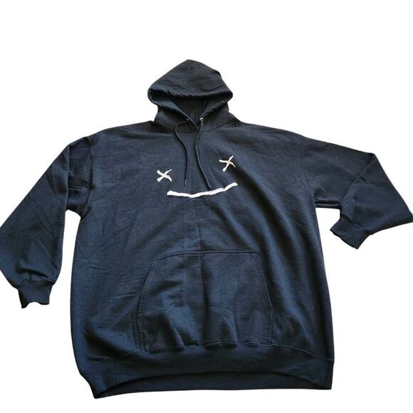Dream Smile Hoodie Sweatshirt 4XL Unisex Pullover Embroidered Black Athleticwear - Picture 2 of 3